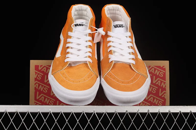 All categories Vans Vans series Vans Mid Vans China Vans Sk8-Mid Vans 2022 spring new orange soda mid-top skateboard shoes VN0A3WM360C